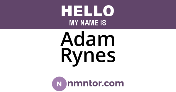 Adam Rynes