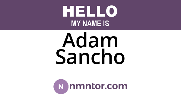 Adam Sancho