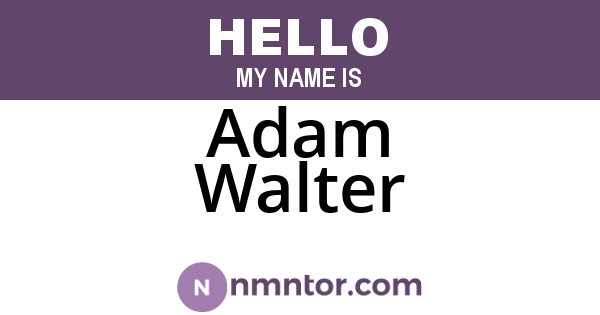 Adam Walter