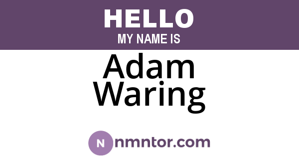 Adam Waring