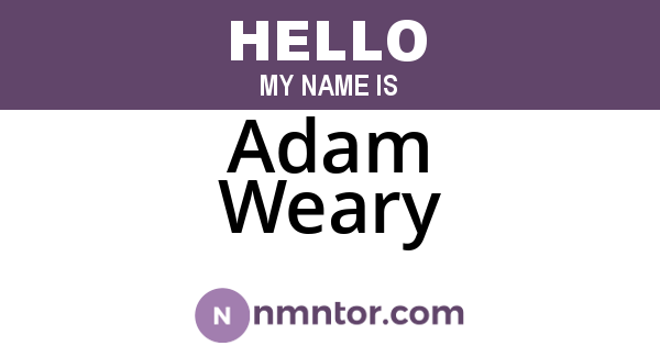Adam Weary