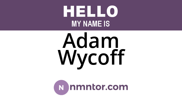 Adam Wycoff