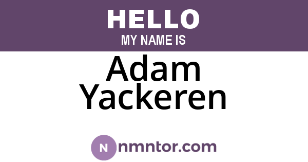Adam Yackeren