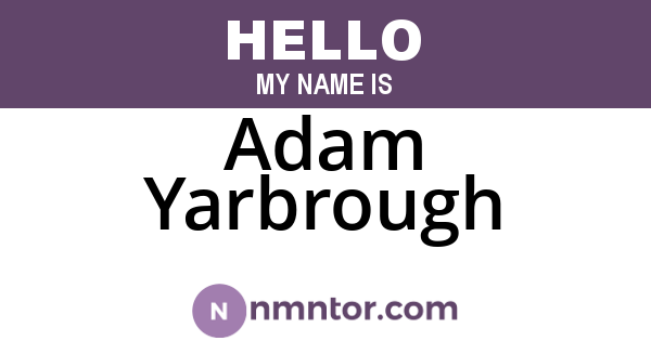 Adam Yarbrough