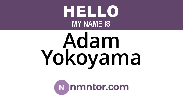 Adam Yokoyama