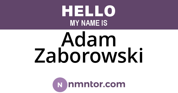 Adam Zaborowski