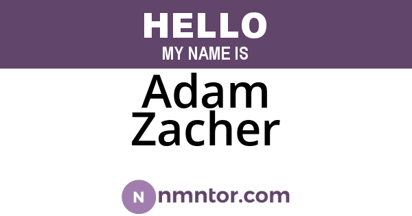 Adam Zacher