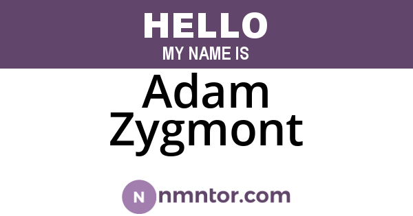 Adam Zygmont