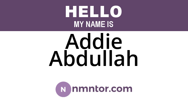 Addie Abdullah