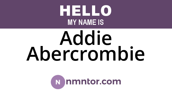 Addie Abercrombie