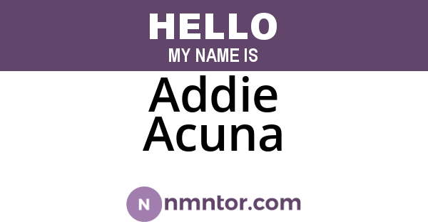 Addie Acuna