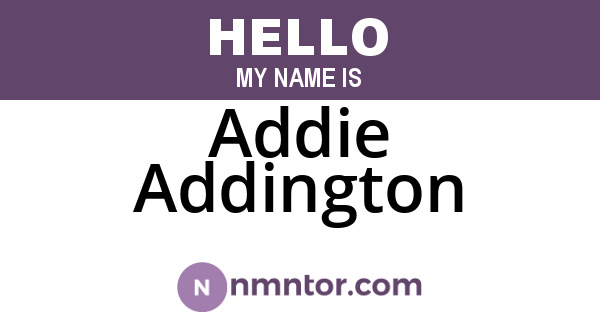 Addie Addington