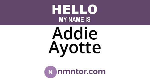 Addie Ayotte