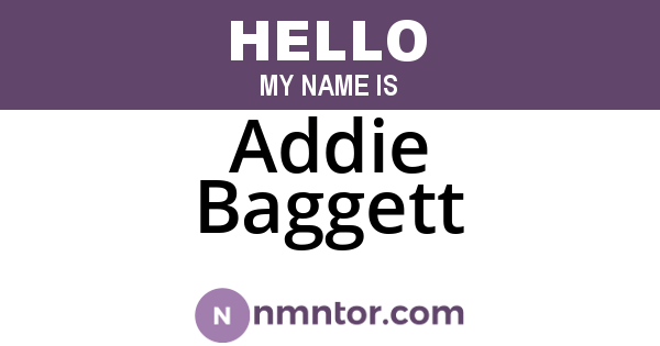 Addie Baggett