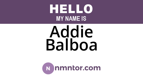 Addie Balboa