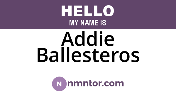 Addie Ballesteros