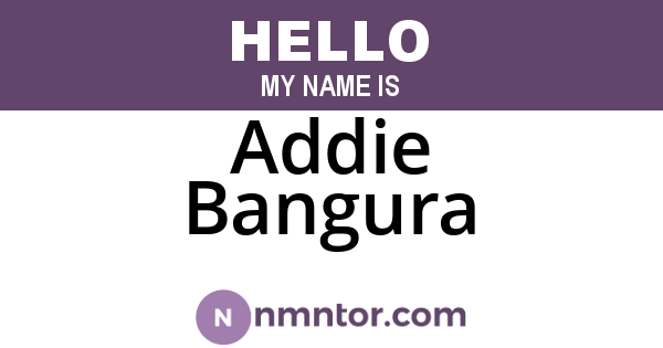 Addie Bangura