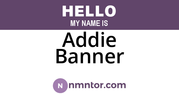 Addie Banner
