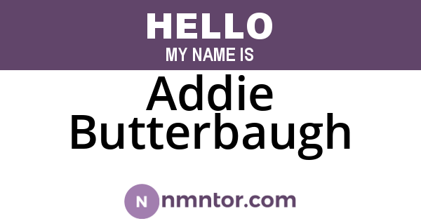 Addie Butterbaugh