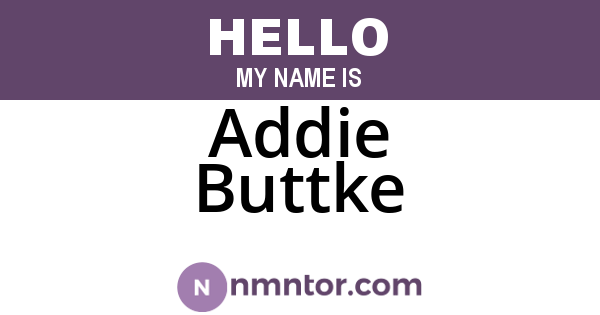 Addie Buttke