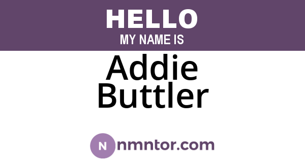 Addie Buttler
