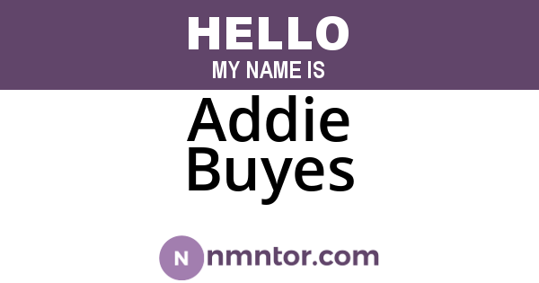Addie Buyes
