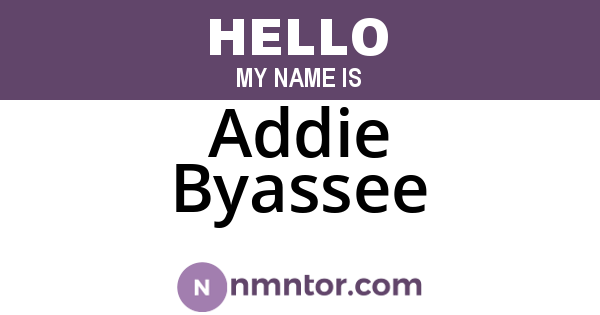 Addie Byassee
