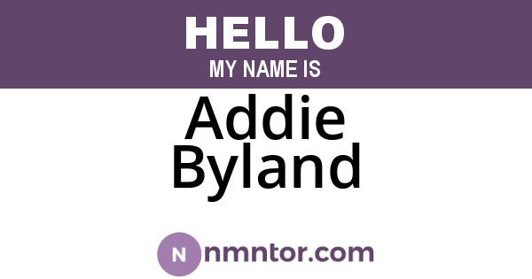 Addie Byland