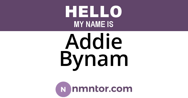 Addie Bynam