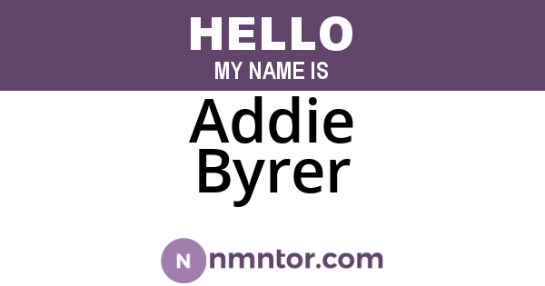Addie Byrer
