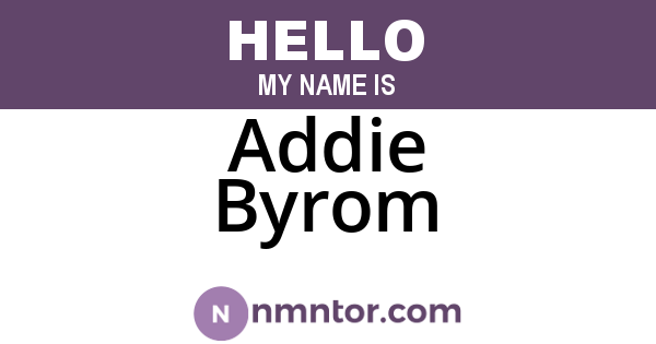 Addie Byrom