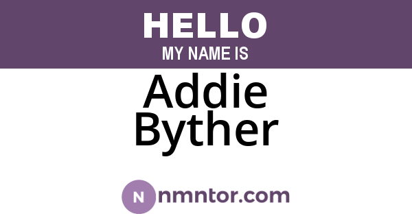 Addie Byther