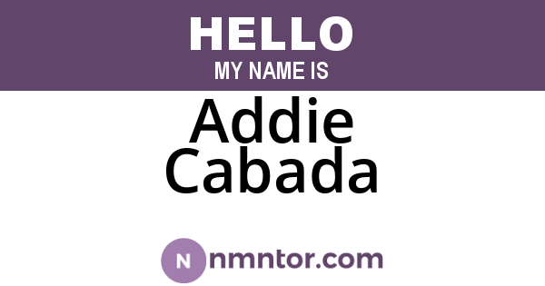 Addie Cabada