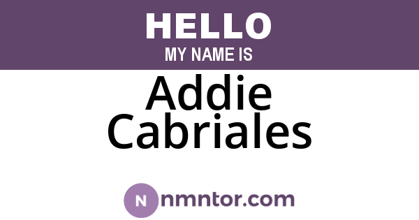 Addie Cabriales