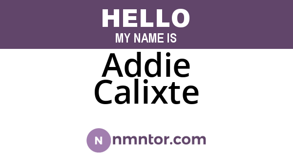 Addie Calixte
