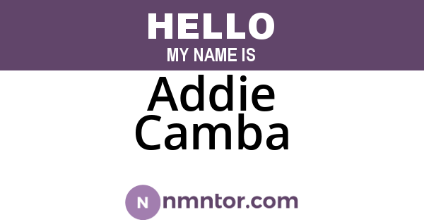Addie Camba