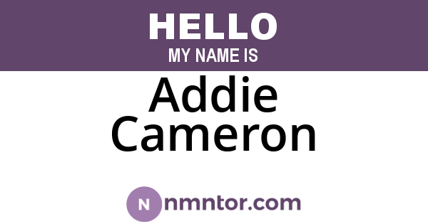 Addie Cameron