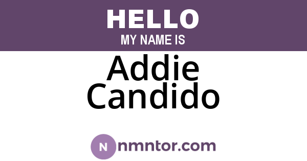 Addie Candido