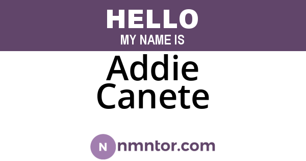 Addie Canete