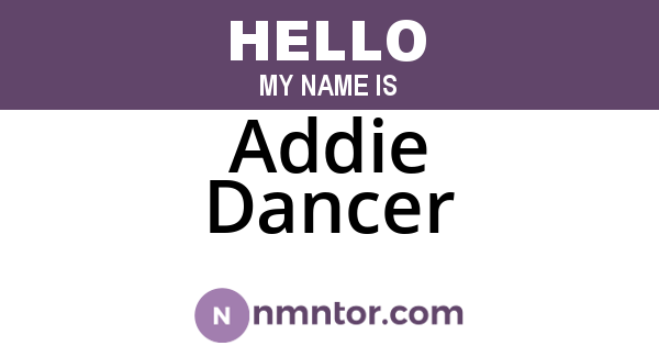 Addie Dancer