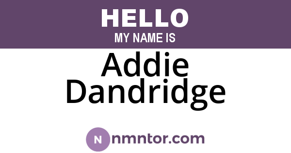 Addie Dandridge