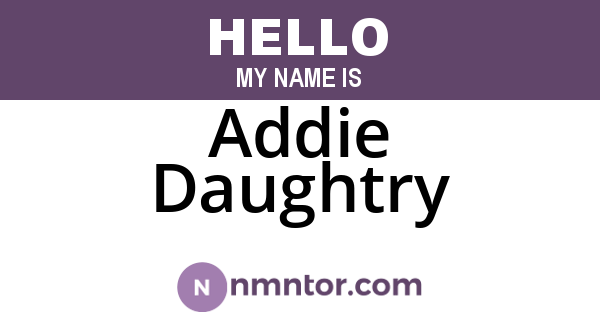 Addie Daughtry