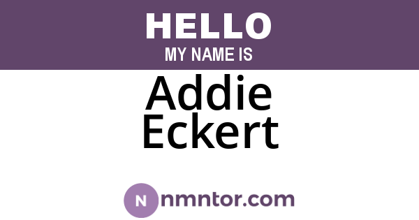 Addie Eckert