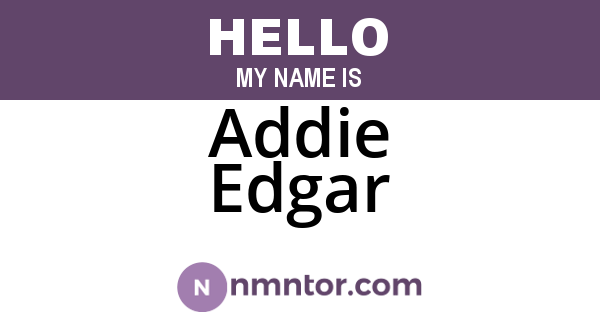 Addie Edgar