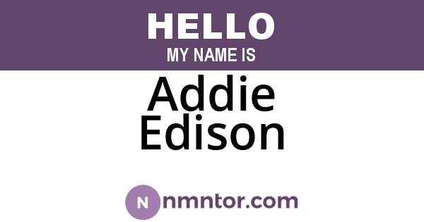 Addie Edison