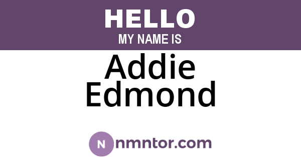Addie Edmond
