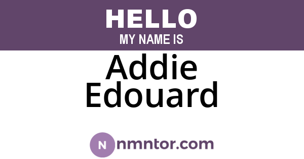 Addie Edouard