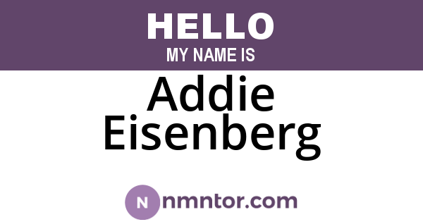 Addie Eisenberg