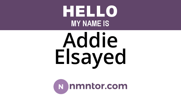 Addie Elsayed