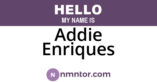 Addie Enriques